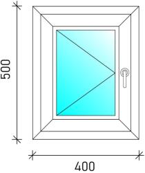  40x50 Nyíló műanyag ablak