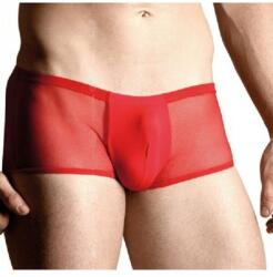  4493 boxer, Softline, férfiaknak, vörös, félig átlátszó, XL