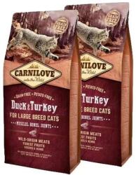 CARNILOVE Cat Duck & Turkey Large Breed - Muscles, Bones, Joints Kacsa és Pulyka Hússal 2x6kg - pepita