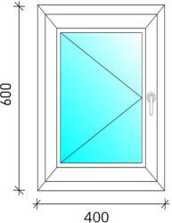  40x60 Nyíló műanyag ablak