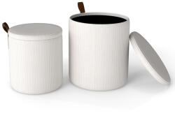 Timeless Tools 2db-os tároló puff, törtfehér