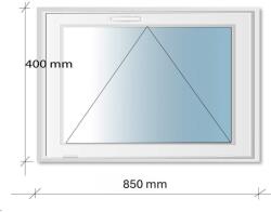 Decco 85x40 Bukó műanyag ablak Decco 71 profil 2 retegű üvegezés
