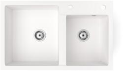 NERO Gránit Mosogató NERO Palazzo + Szifon Fehér NP800500W0