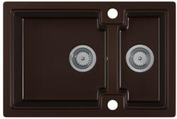 NERO Laneo Boston S63-43BRM Gránit Mosogató + Szifon Sötétbarna