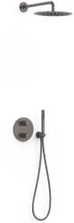 TRES Therm-Box zuhany készlet beépített termosztáttal trópusi zuhany opcióval grafit 26235004GR (26235004GR)