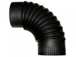  Füstcső Vas fekete Könyök 120/90-es vastagfalú