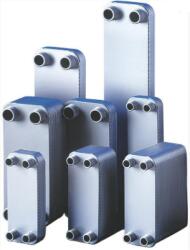  BRH Lemezes hőcserélő, kis ellenállású 60lemez, max 12.7m3/h, 4x1, 124x304x157mm felület: 1, 8 m2