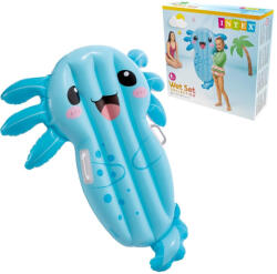  Gumimatrac, Intex, Axolotl, 109 × 94 × 14 cm, rózsaszín, axolotl formájú, fogantyúkkal (58159) (58159)