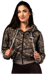 NEBBIA Power Her Relaxed Zip Hoodie 895 Light Brown Camo Női melegítőfelső S