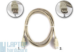 Wiretek 3m USB hosszabbító kábel, A apa - A anya