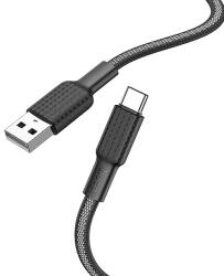 hoco. - adatkábel Jaeger (X69) - USB-A - USB Type-C, 3A, 1 m - fekete/fehér (KF239273)