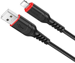 hoco. - adatkábel Victory (X59) - USB-A a Lightninghez, 12 W, 2, 4 A, 1, 0 m - fekete (KF239258)