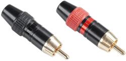  Cabletech RCA dugó 1PÁR fém piros-fekete HD-290 (WTY0062)