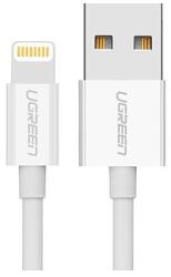 UGREEN Nikkelezett Lightning UGREEN MFi 2 m kábel, fehér (20730)
