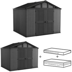 Keter Stronghold 10x11, 5 műanyag kerti ház szürke (260742, 260799)
