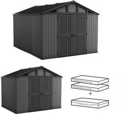 Keter Stronghold 10x15 műanyag kerti ház szürke (260742, 260799)