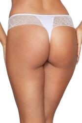 Babell Tanga din bumbac cu dantelă 183 alb, L