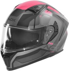 NOX Cască integrală pentru motocicletă NOX N402 Mentor negru-roz (AIM140-2797)