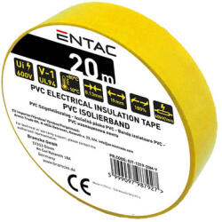 Entac szigetelőszalag 20mx19mm sárga EIT-1319-20M-Y (EIT-1319-20M-Y)