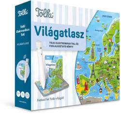 Tolki Interaktív foglalkoztató könyv tollal készletben - Világatlasz (új) (50391)