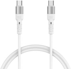  Kábel: Forever Core - Type-C (USB-C) / Type-C (USB-C) fehér kábel, 2m, 100W