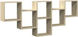 vidaXL sonoma tölgy színű szerelt fa fali polc 159 x 18 x 66 cm (853301) (853301)