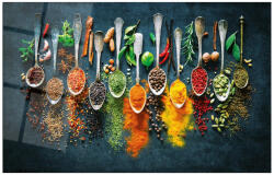 Wallity Edzett üveg fali dekoráció, fűszerek, 46x72 cm (221JRS1631)