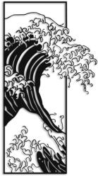 Wallity Fém fali dekoráció, wave, 34x62 cm (891TNL3322)