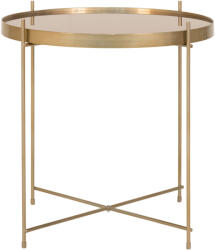 House Nordic Venezia dohányzóasztal, üveg, sárgaréz színű acél 48x48cm (HN2101101)