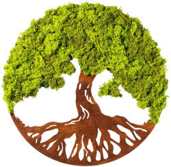 Wallity Fa és moha fali dekoráció, fa, 44cm (931NTR1109)