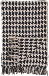 House Nordic Side pléd, kockás mintázat, 130x180 cm, Fekete/Beige (HN3960915)