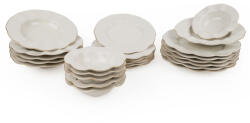 Hermia Tányérkészlet porcelán, krém-arany, 24 darabos (710KTP2482)