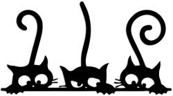 Wallity Fém fali dekoráció, cats, 60x33 cm (891TNL3526)