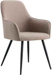 House Nordic 2 db Harbo étkezőszék, kárpitozott, fém lábakkal, szürke színű (HN1001148)