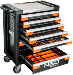 NEO TOOLS Műhelykocsi PRO 7 fiókkal, 329db szerszámmal 805x972x460mm, szerszámkocsi (84-220-6)