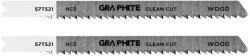 Graphite Dekopírfűrészlap, U-befogó, HCS, 10TPI, 74/100mm, fa-rétegelt lemez, 2db (57T521) - storeplace