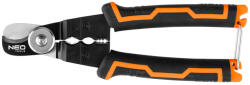 NEO TOOLS Kábelvávó fogó vezeték csupaszítóval 180mm, réz és alu kábelekhez 0.75-2.5mm2-ig (01-563)