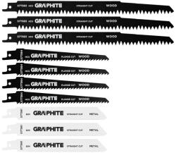 GRAPHITE Orrfűrészlap készlet, HCS, fémhez-fához, 10db (57T566) - storeplace