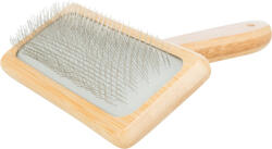 TRIXIE Soft Brush | Szögletes puha kefe bambusz nyéllel - 12 × 15 cm