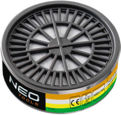 NEO TOOLS Szűrő, ABEK1 NR, szerves, nem szerves, sav- és ammónia gázok ellen, 97-350-hez (97-362)