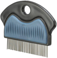  Trixie Flea and Dust Comb | Bolha- és porszűrő fésű gumírozott markolattal - 7 cm