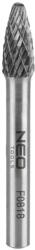 NEO TOOLS Keményfém marófej, turbómaró, F csúcsíves, 8x18mm, szár méret 6x45mm (55-370) - storeplace