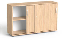 MAYAH Szekrény, 2 rendező magas, tolóajtós, polcos, MAYAH "Freedom SV-12", tölgy (SV-K212 K/ IBXSZ12T) - nyomtassingyen