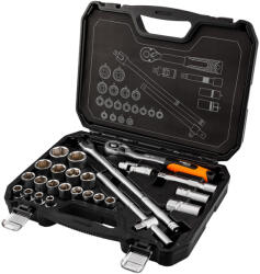 NEO TOOLS Dugókulcs és hajtószár készlet, matt felület, 25 db (10-205) - storeplace