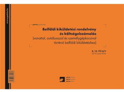  B. 18-70/UJ A4 25x2lap "Belföldi kiküldetési rendelvén és költségelszámolás" nyomtatvány (B.18-70/UJ/V) - tintasziget