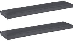 vidaXL Raklap párna készlet 2 pcs Antracit 180 x 40 x 8 cm (42001718) (42001718)