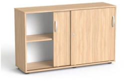 MAYAH Szekrény, 2 rendező magas, tolóajtós, polcos, MAYAH "Freedom SV-12", tölgy (SV-K212 K/ IBXSZ12T) - tonerpiac