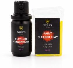 Wolf’s Chemicals Autókozmatikai lakktisztító gyurma készlet nedvesítővel, Wolf LTGYK