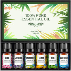PureEssential Pulaiyi Aromaterápiás Illóolaj Készlet Díszdobozban - 6 db (aromatic_oilset_6pcs)