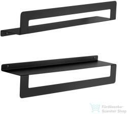 SAPHO CLEO polc és/vagy törölközőtartó, 500mm, matt fekete 2019145 (2019145)